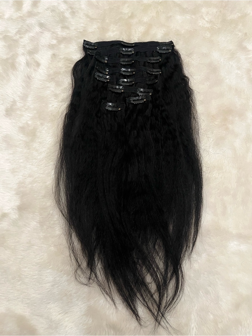 8pcs Clip ins Brazilian Virgin Human Hair extensions
